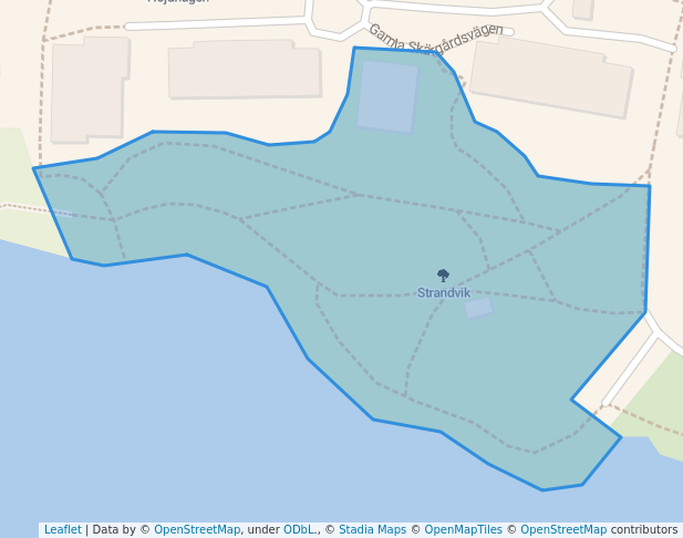walking in Strandvik map in Gustavsberg