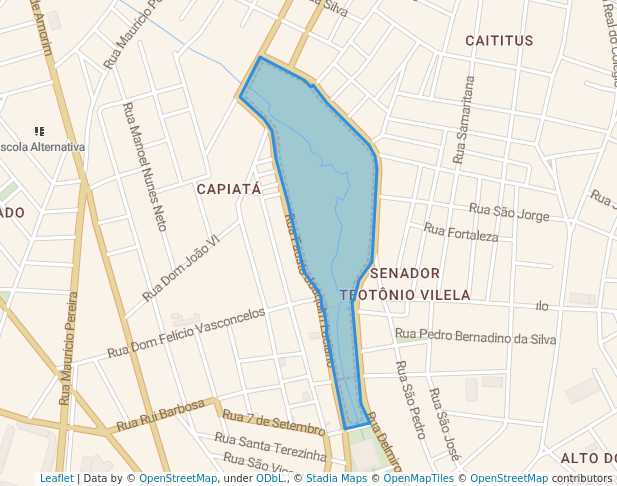 walking in Bosque das Arapiracas map in Arapiraca