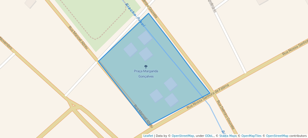 walking in Praça Margarida Gonçalves map in Arapiraca