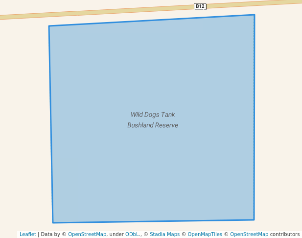 walking in Wild Dogs Tank Bushland Reserve map in Ouyen
