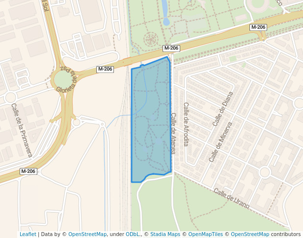 walking in Parque Los Fresnos map in Torrejón de Ardoz