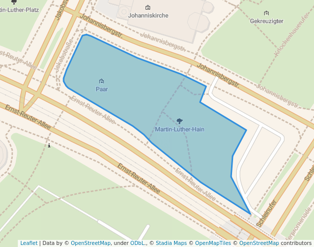 walking in Martin-Luther-Hain map in Magdeburg