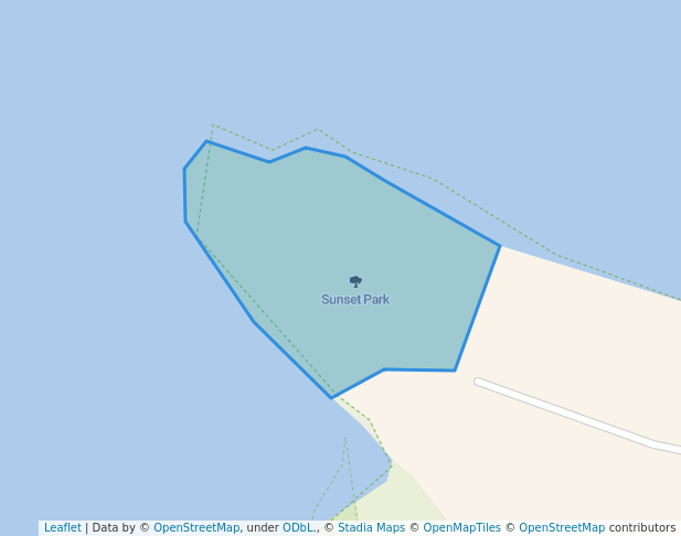 walking in Sunset Park map in Tanilba Bay