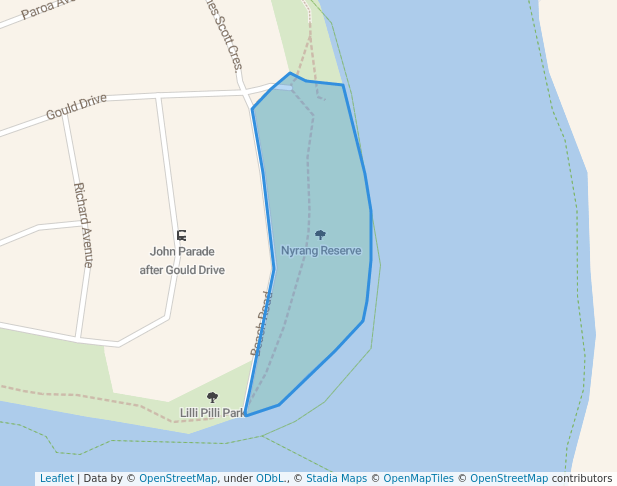 walking in Nyrang Reserve map in Lemon Tree Passage