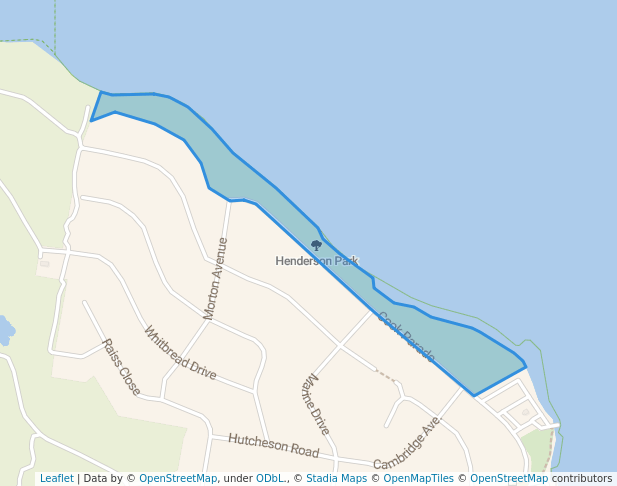 walking in Henderson Park map in Lemon Tree Passage