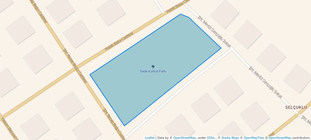 walking in Dede Korkut Parkı map in Gez