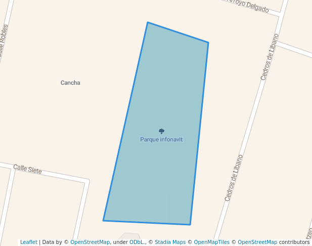 walking in Parque infonavit map in La Piedad de Cavadas