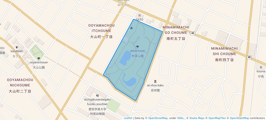 walking in 秋葉公園 map in Anjo