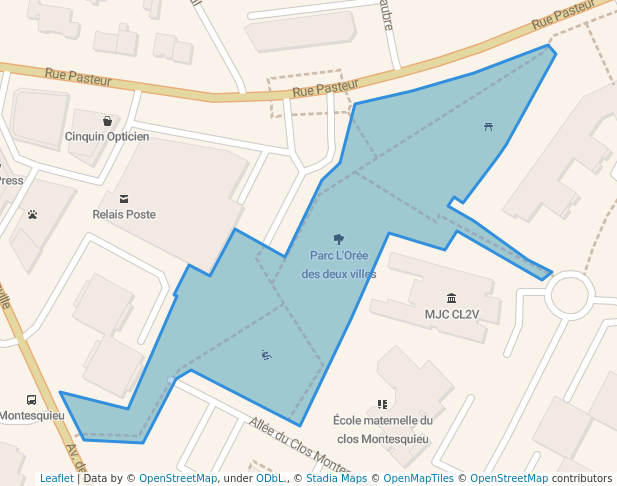 Parc L'Orée des deux villes in Mérignac | Map and Routes