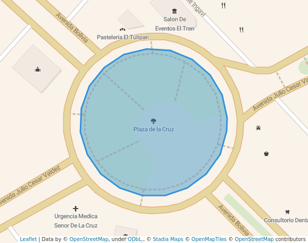 walking in Plaza de la Cruz map in El Alto