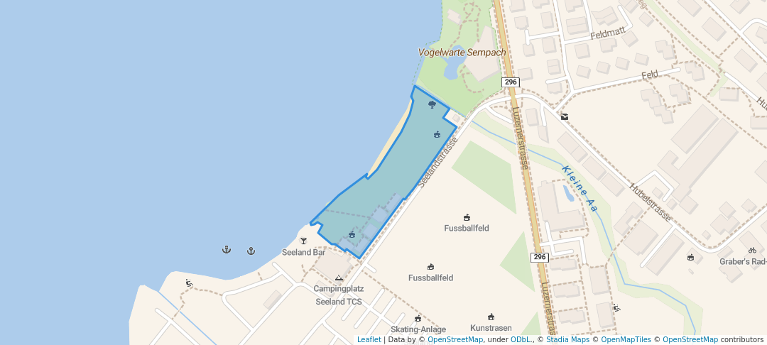 walking in Seebad Sempach map in Sempach