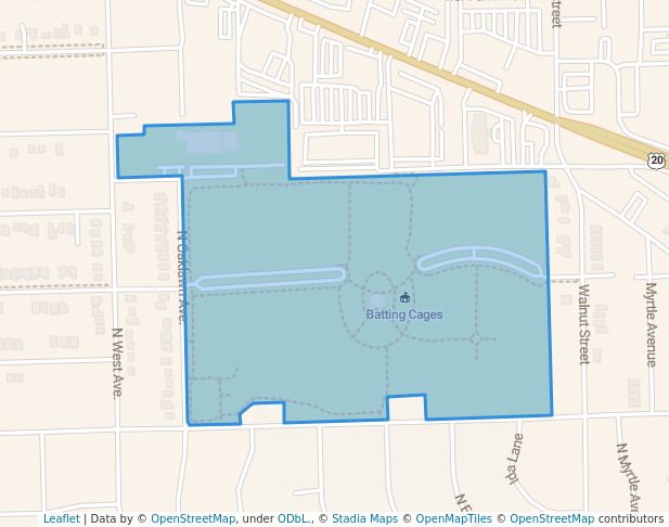 walking in Berens Park map in Elmhurst