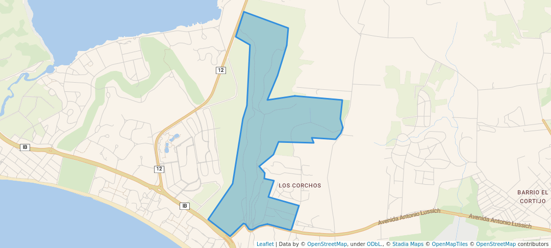 walking in Arboretum Lussich map in Punta Ballena