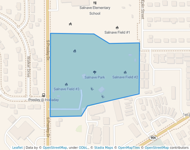 walking in Salnave Park map in Cheney