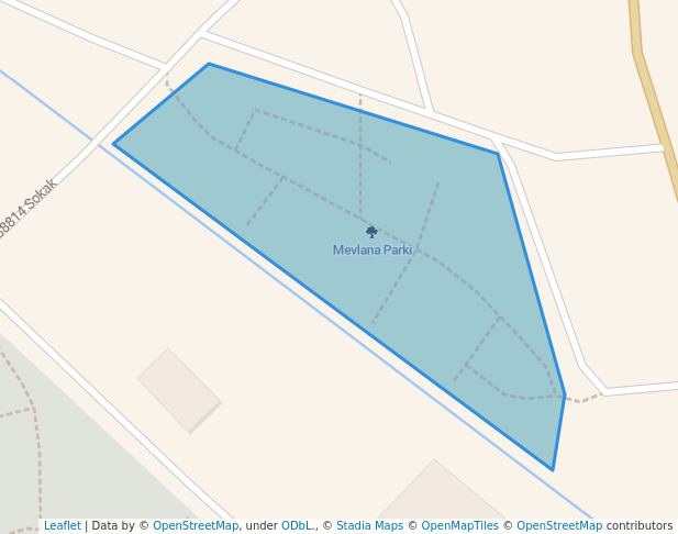 walking in Mevlana Parkı map in Kulu