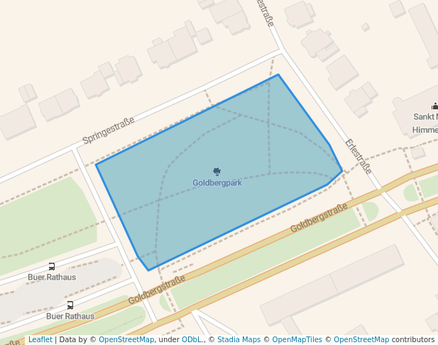 walking in Goldbergpark map in Gelsenkirchen