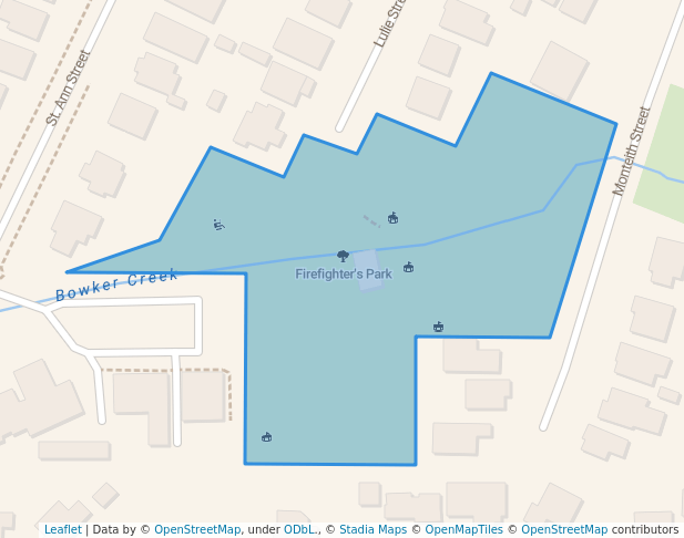 walking in Firefighter's Park map in Oak Bay