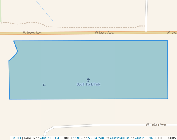 walking in South Fork Park map in Nampa