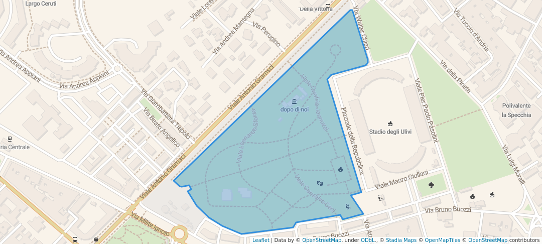 walking in Villa Comunale Giuseppe Marano map in Andria