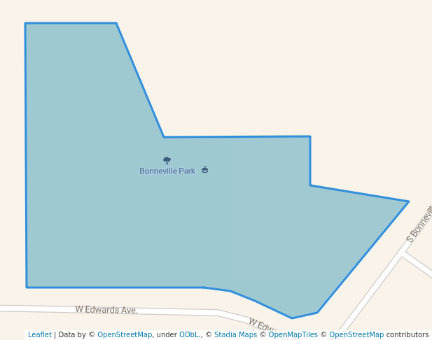 walking in Bonneville Park map in Nampa