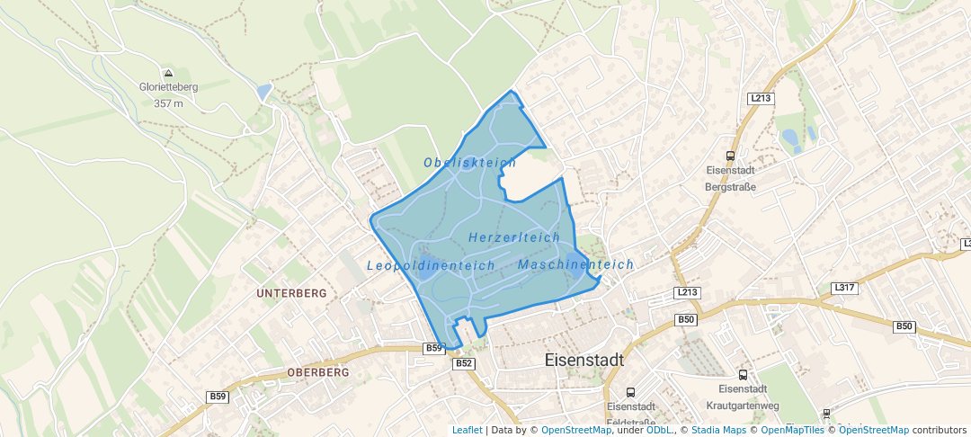 walking in Schlosspark map in Eisenstadt