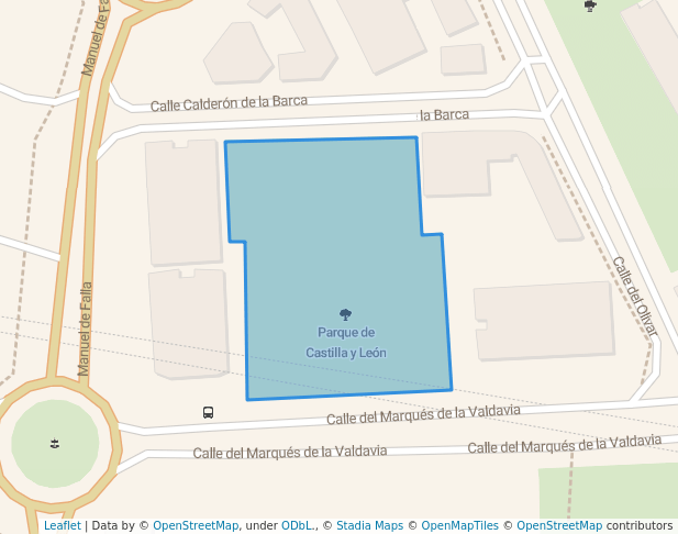 walking in Parque de Castilla y León map in Alcobendas