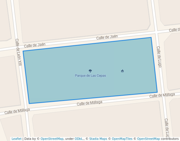 walking in Parque de Las Cepas map in Alcobendas