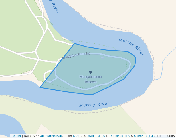 walking in Mungabareena Reserve map in East Albury