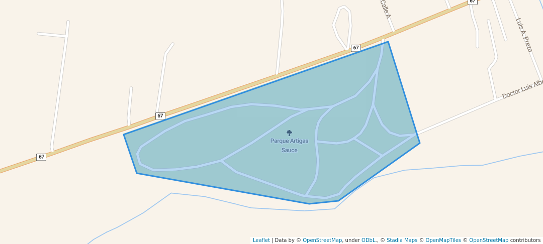 walking in Parque Artigas Sauce map in Sauce