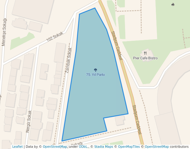 walking in 75. Yıl Parkı map in Balıkesir