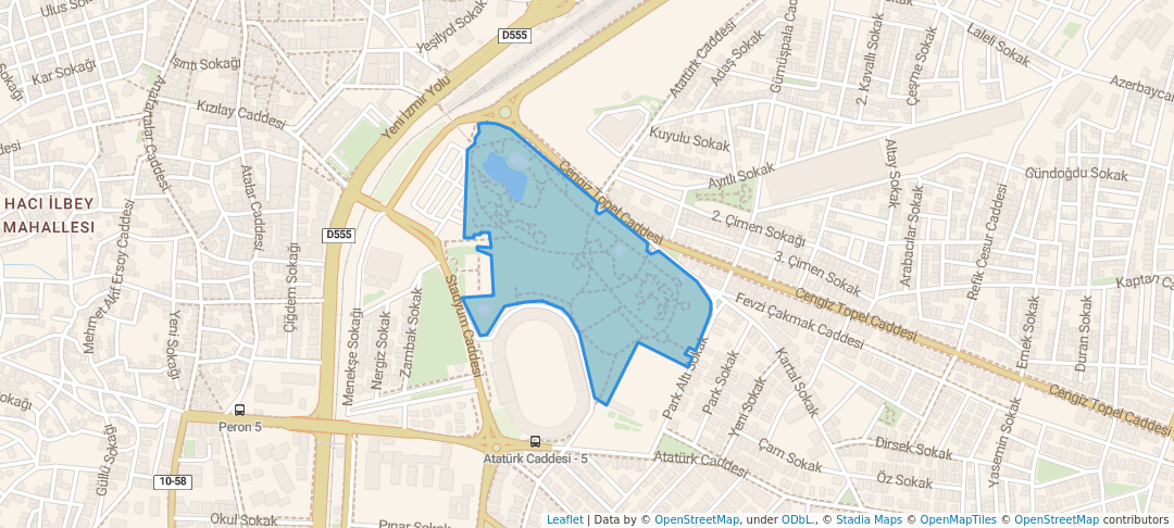 walking in Atatürk Parkı map in Balıkesir