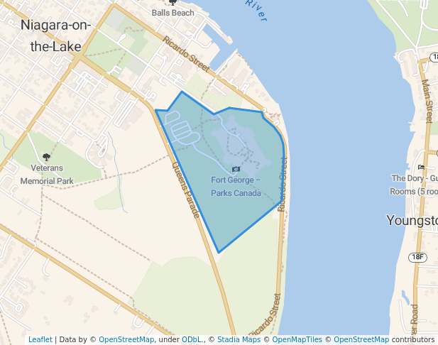 walking in Fort George National Historic Site of Canada map in Niagara-on-the-Lake