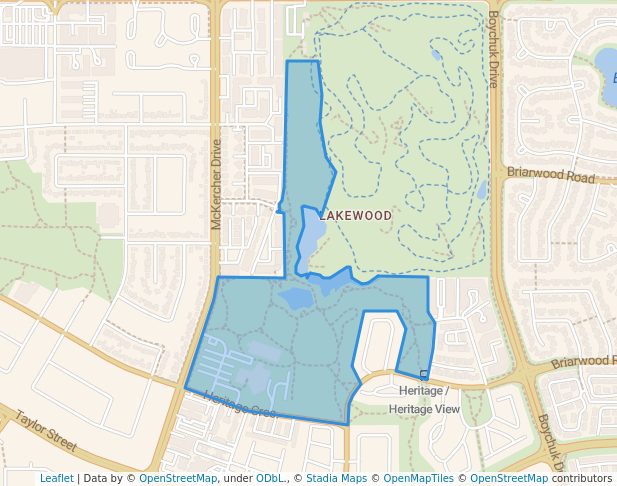 walking in Lakewood Park map in Saskatoon