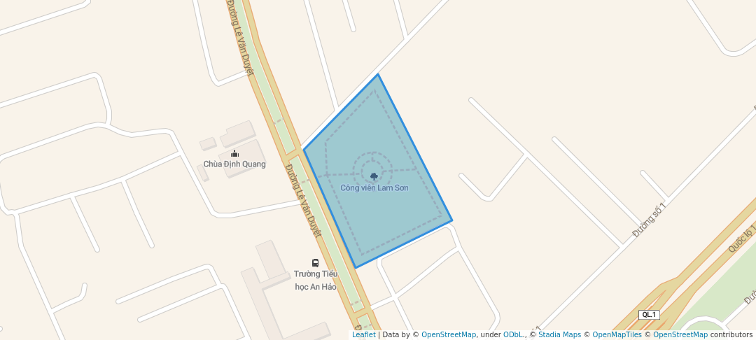 walking in Công viên Lam Sơn map in thành phố Biên Hòa