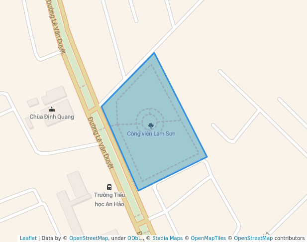 walking in Công viên Lam Sơn map in thành phố Biên Hòa