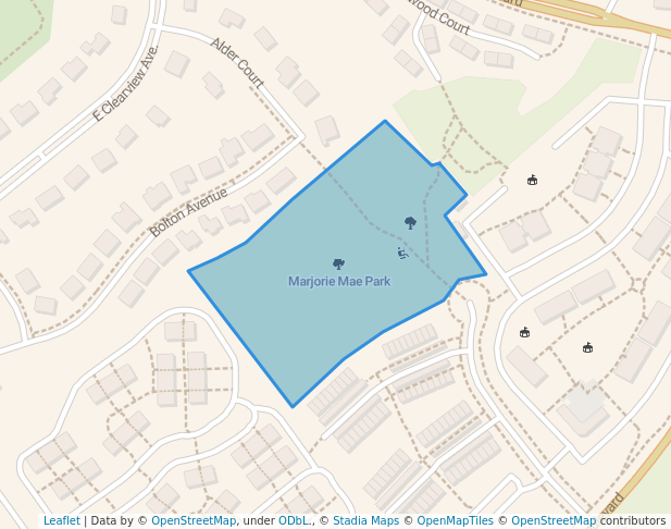 walking in Marjorie Mae Park map in State College