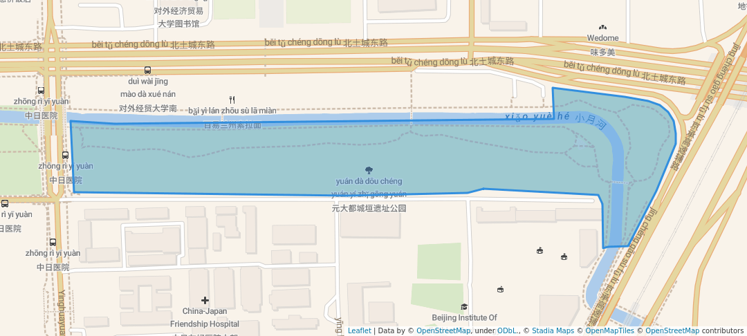walking in 元大都城垣遗址公园 map in Beijing