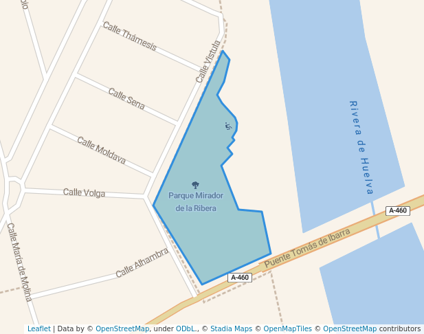 walking in Parque Mirador de la Ribera map in Guillena