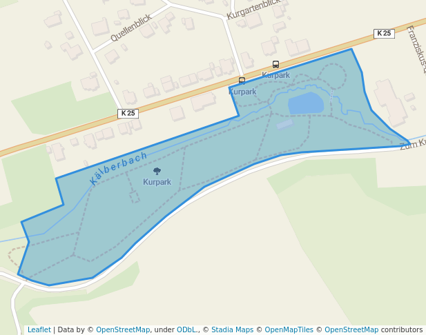 walking in Kurpark map in Warburg