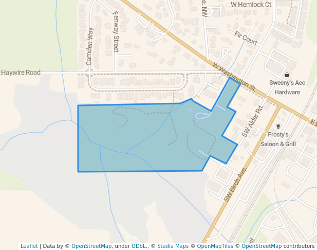 walking in Napavine Community Park map in Chehalis