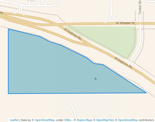 walking in Wheeler Park map in Midland