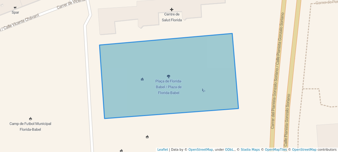 walking in plaza Florida-Babel map in Alacant