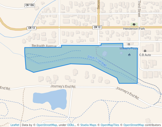 walking in Big Mine Park map in Crested Butte