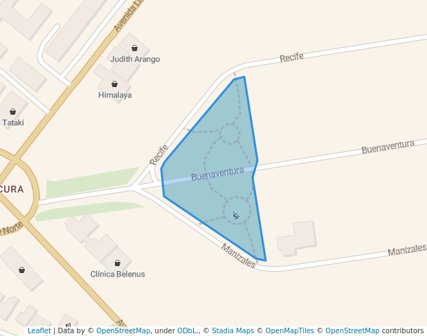 walking in Plaza Fenicia map in Vitacura