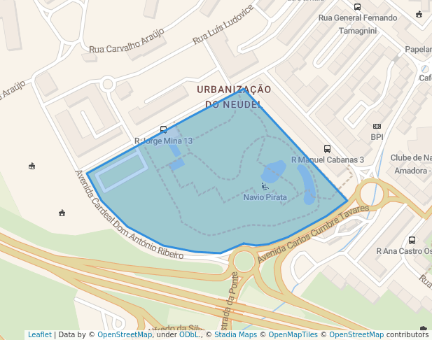 Parque Do Neudel In Amadora Map And Routes