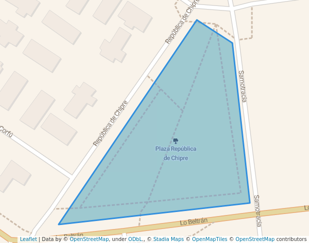 walking in Plaza República de Chipre map in Vitacura