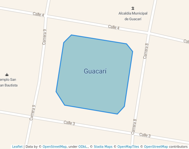 walking in Parque Principal Jose Manuel Saavedra Galindo map in Guacarí