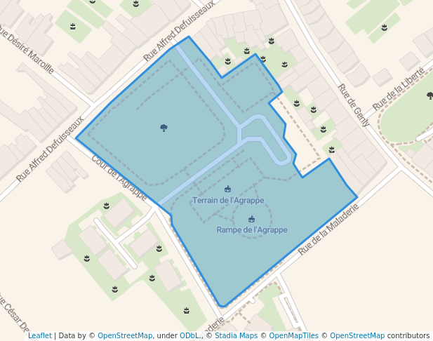 Cour de l'Agrappe in Frameries | Map and Routes