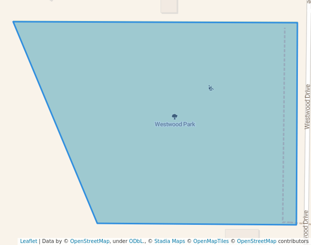 walking in Westwood Park map in Faribault