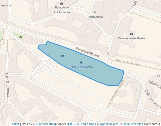 Parque del Rastro in Ávila | Map and Routes